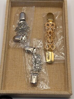 Metal Flower Theme Tag Holder (set Of 3, New)